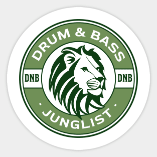 DRUM AND BASS  - Lion Life Saver (green) Sticker